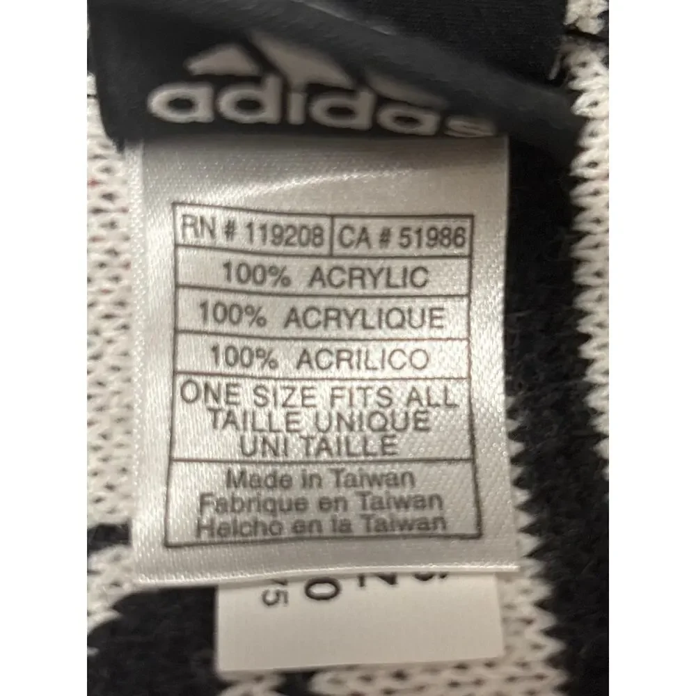 Adidas D.C. United Coaches Scarf Soccer Black White MLS Fan Gear NWT